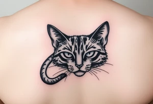 black cat tattoo idea