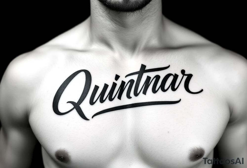 Quintanar in cursive tattoo idea