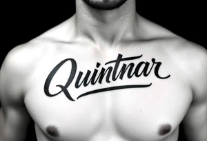 Quintanar in cursive tattoo idea