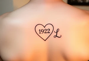Heart with 192 in the middle and a L on the end tattoo idea