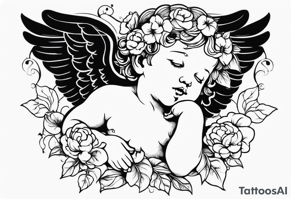 Cherub art tattoo idea