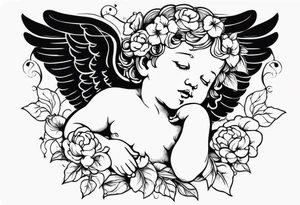 Cherub art tattoo idea