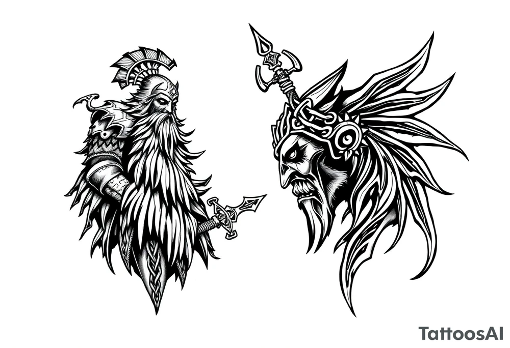Celtic warrior tattoo idea
