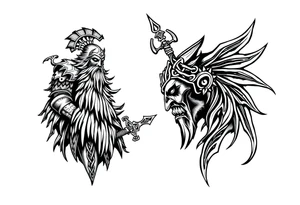 Celtic warrior tattoo idea