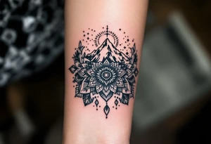 mt everest mandala tattoo idea