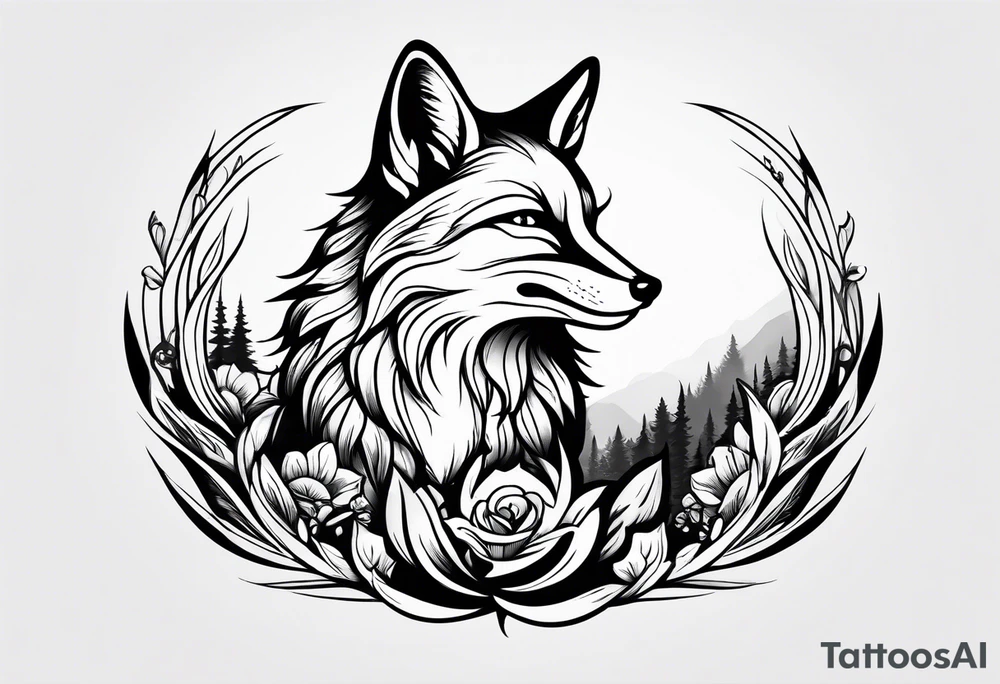 Fox falling tattoo idea