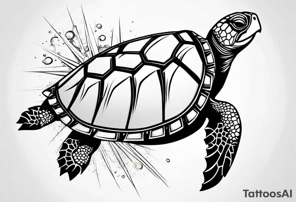 turtle with spiked shell tattoo idea