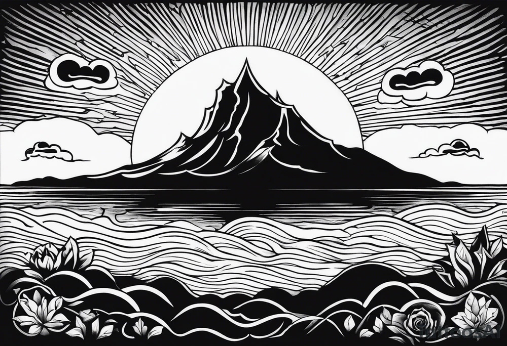 a big dark shadow rising up from the dead tattoo idea