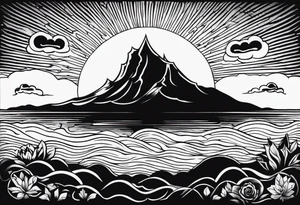a big dark shadow rising up from the dead tattoo idea