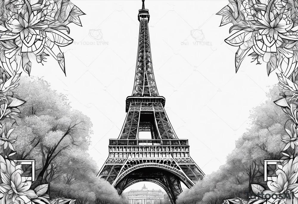 Eiffel tower tattoo idea