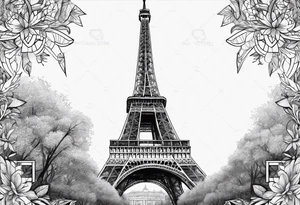 Eiffel tower tattoo idea