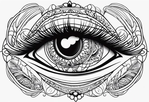 a psychedelic eyes tattoo idea