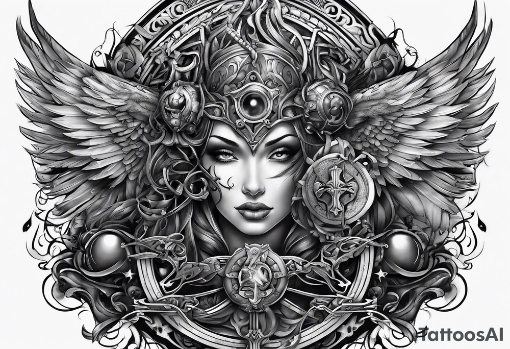 Crossroads good and evil tattoo idea