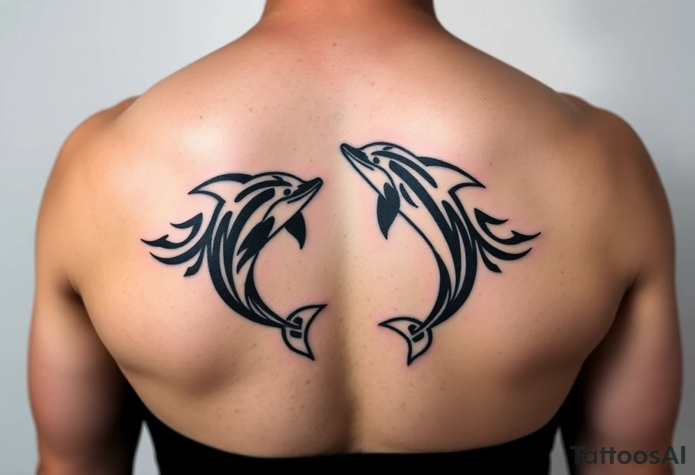 dolphin friendship tattoo idea