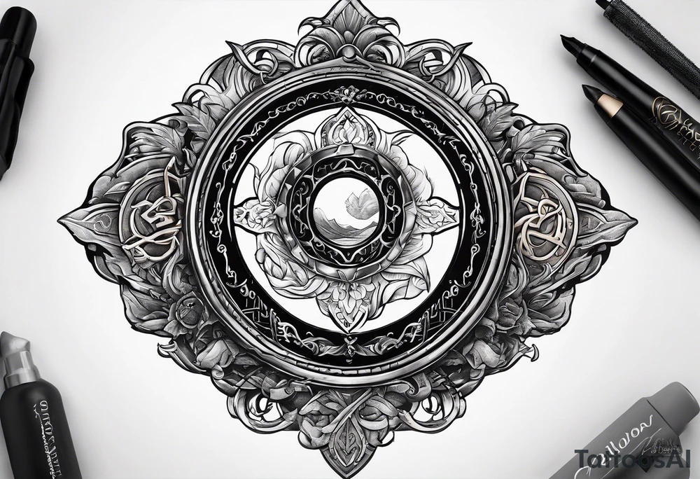 Book with lord of the ring elements in it tattoo idea