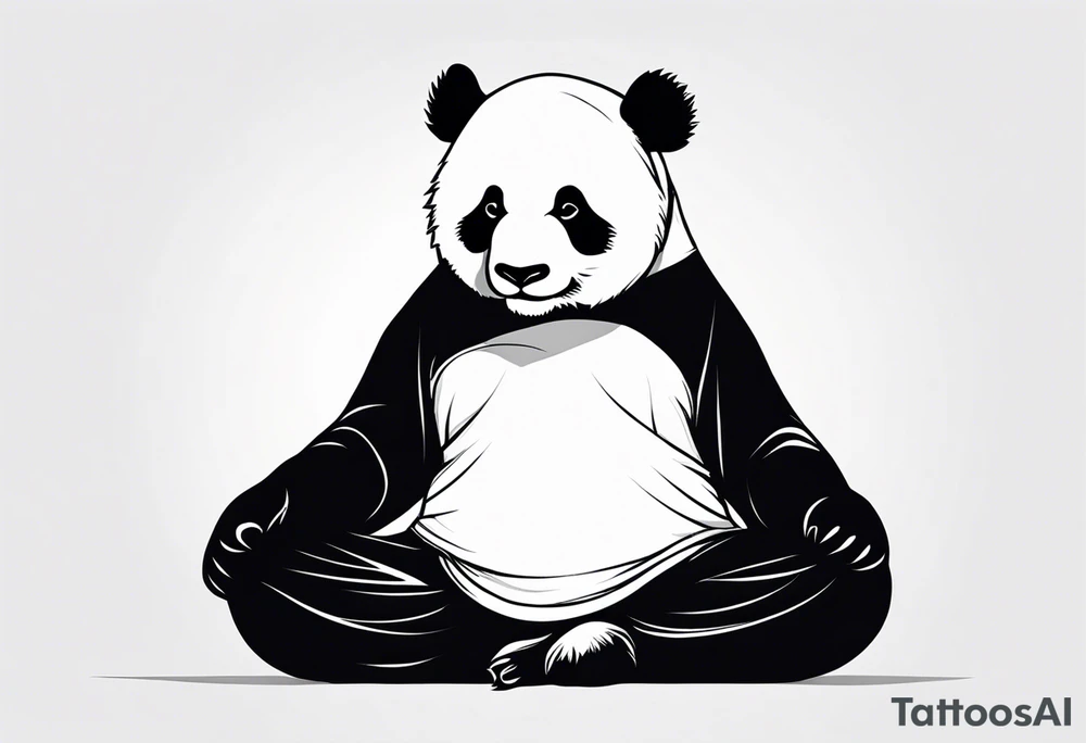 Panda in Yoga Pose tattoo idea