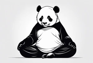 Panda in Yoga Pose tattoo idea