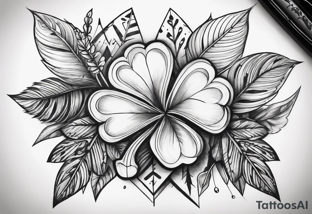 idea of adding buffs. using arrows and Four Leaf Clover to generating stats of Luck. tattoo idea