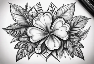 idea of adding buffs. using arrows and Four Leaf Clover to generating stats of Luck. tattoo idea