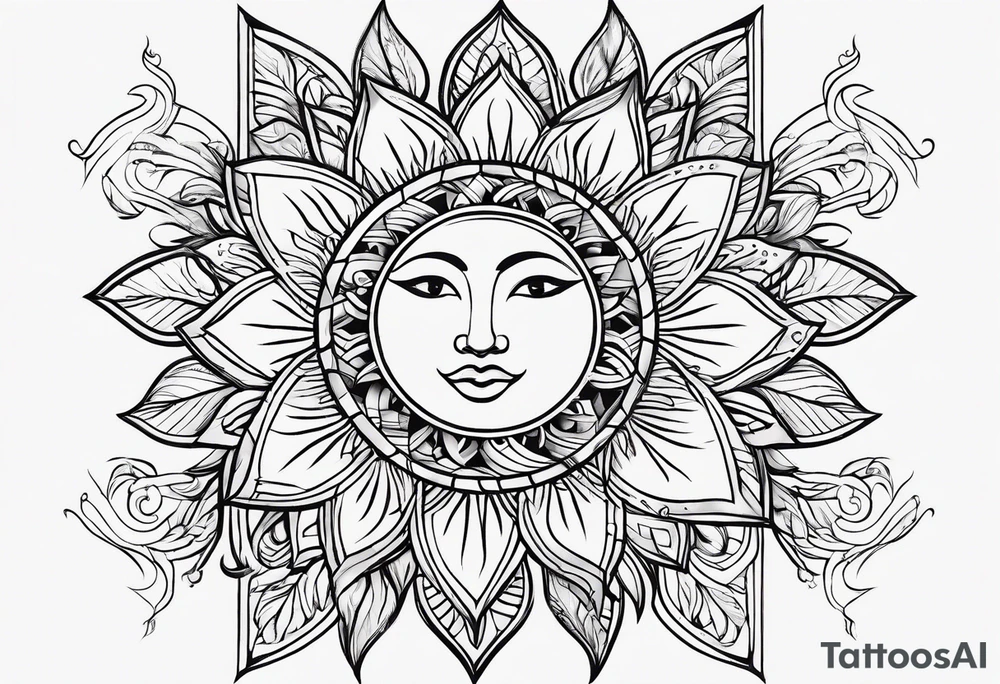 sun, simple, small tattoo idea