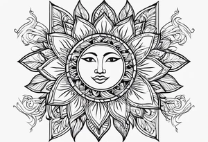 sun, simple, small tattoo idea