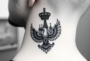 St. George 
Russian imperial crown above the eagle
Russian sabre
The Kremlin or St. Basil's Cathedral scene 
on the side of my neck tattoo idea