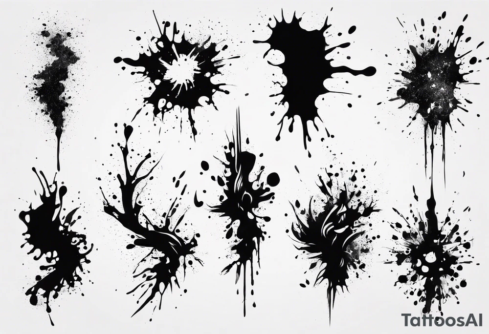 Paint splatter tattoo idea