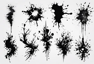 Paint splatter tattoo idea