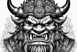 japanese oni tattoo idea
