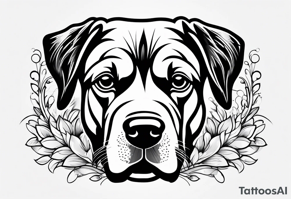 dog paw tattoo idea