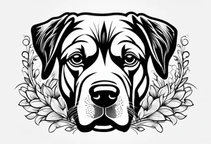 dog paw tattoo idea