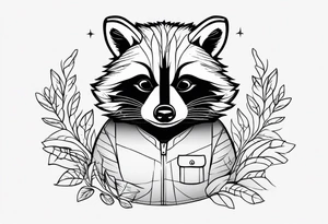 Cute raccoon tattoo idea