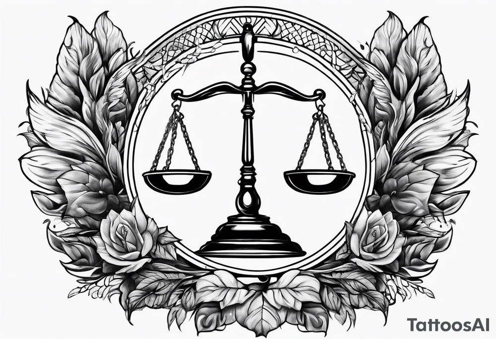 scales of justice tattoo idea