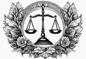 scales of justice tattoo idea