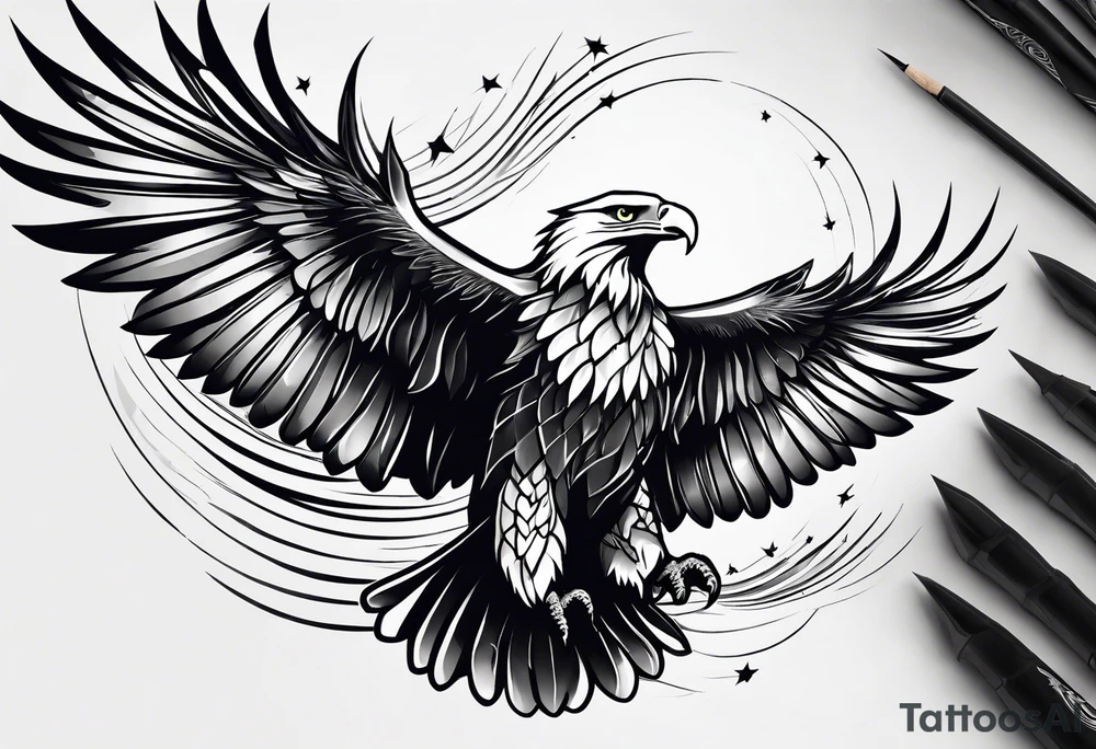 Swooping Eagle tattoo idea