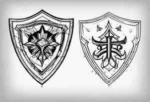 Cursing my name, wishing I stayed
Look at how my tears ricochet

shield, tattoo idea