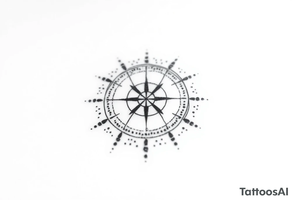 Sundial on the ground tattoo idea