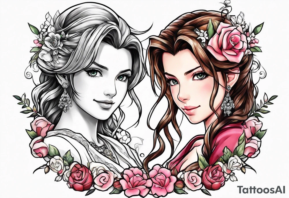 aerith Gainsborough wedding tattoo idea