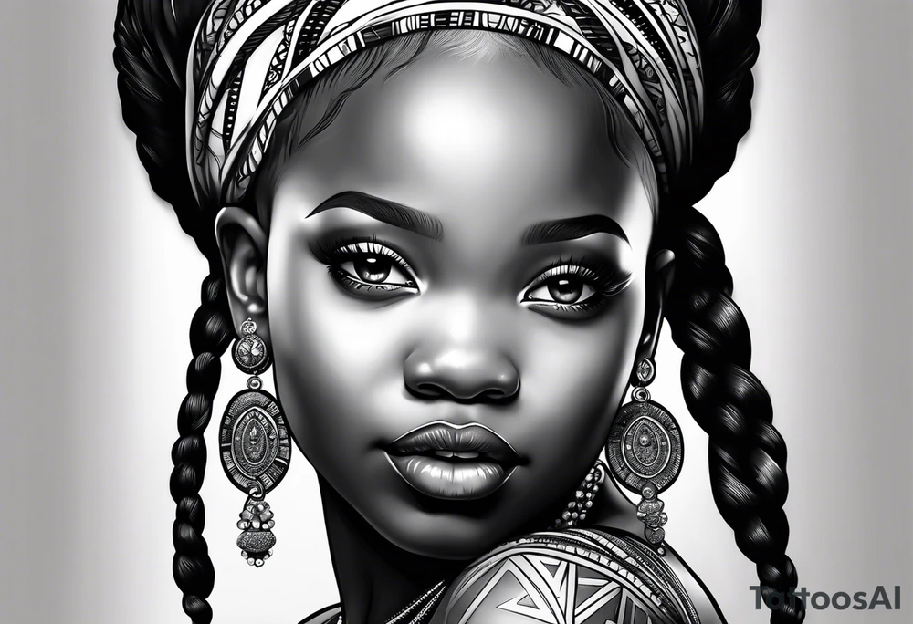 First time mom, Africa America baby girl named My'Liah tattoo idea