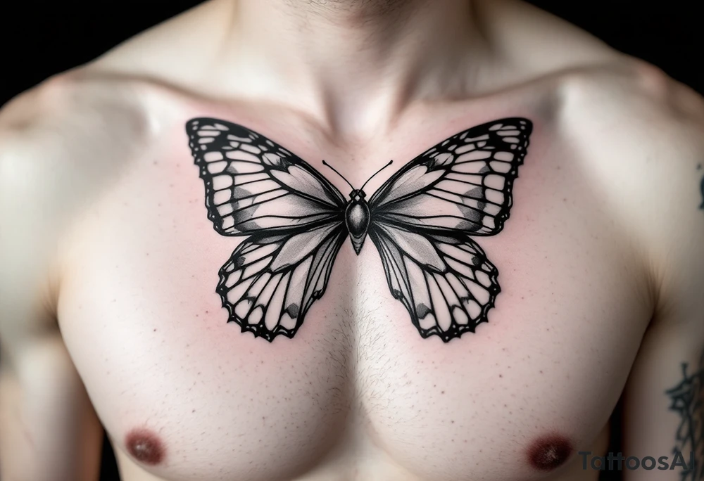 A bow tie that looks like a butterfly tattoo idea