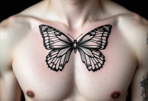 A bow tie that looks like a butterfly tattoo idea