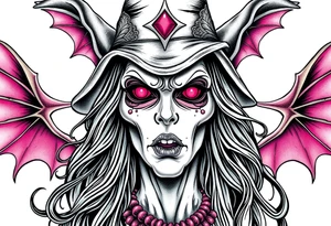 Dangerous witch tattoo idea