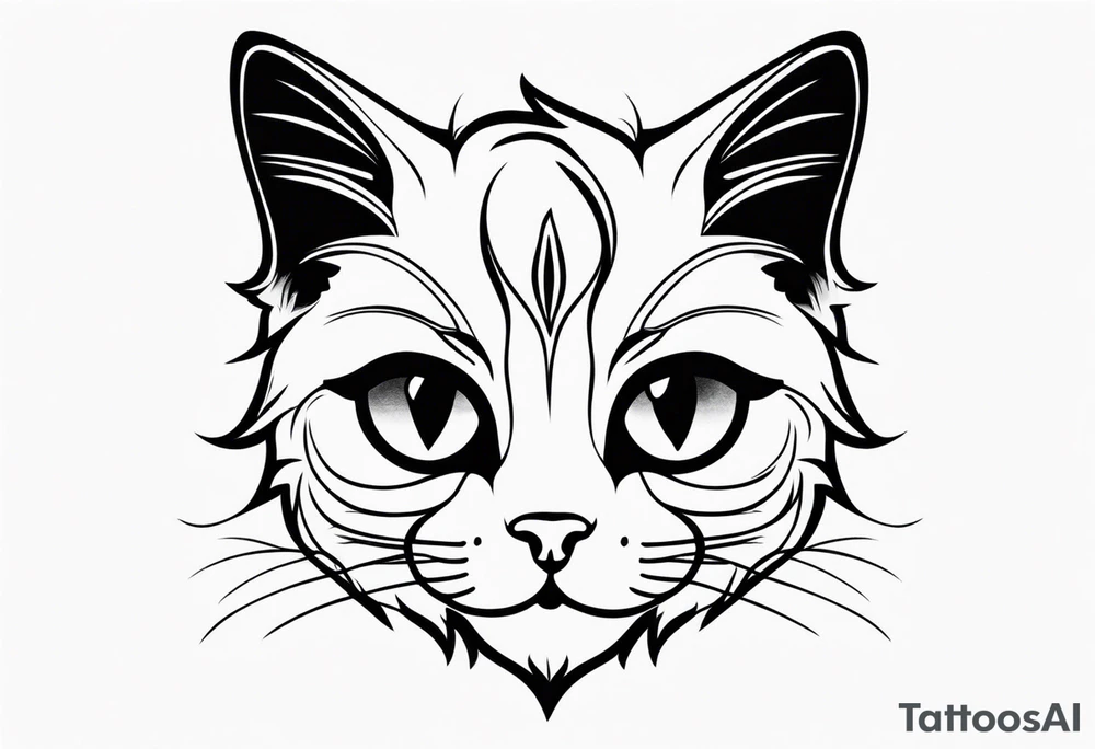 Cute kitten tattoo idea