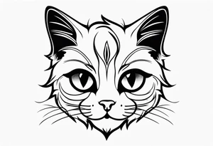 Cute kitten tattoo idea