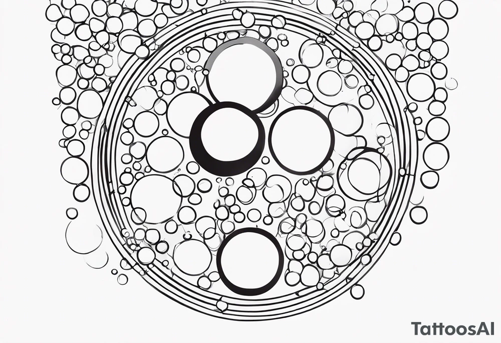 Circles and bubbles tattoo idea