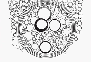Circles and bubbles tattoo idea