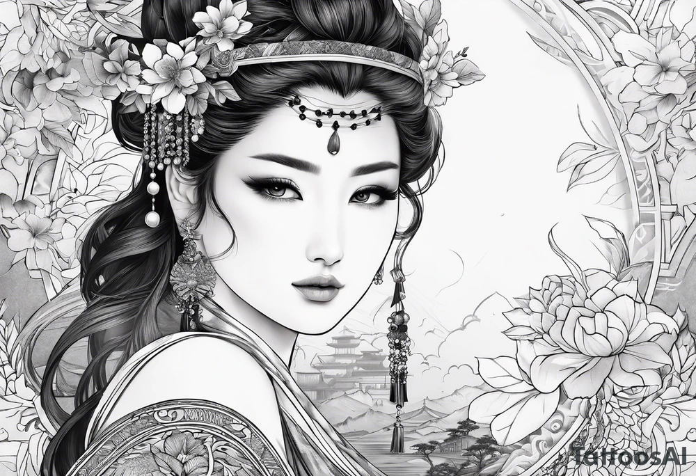 ロンギヌス　槍　羽　トライバル tattoo idea