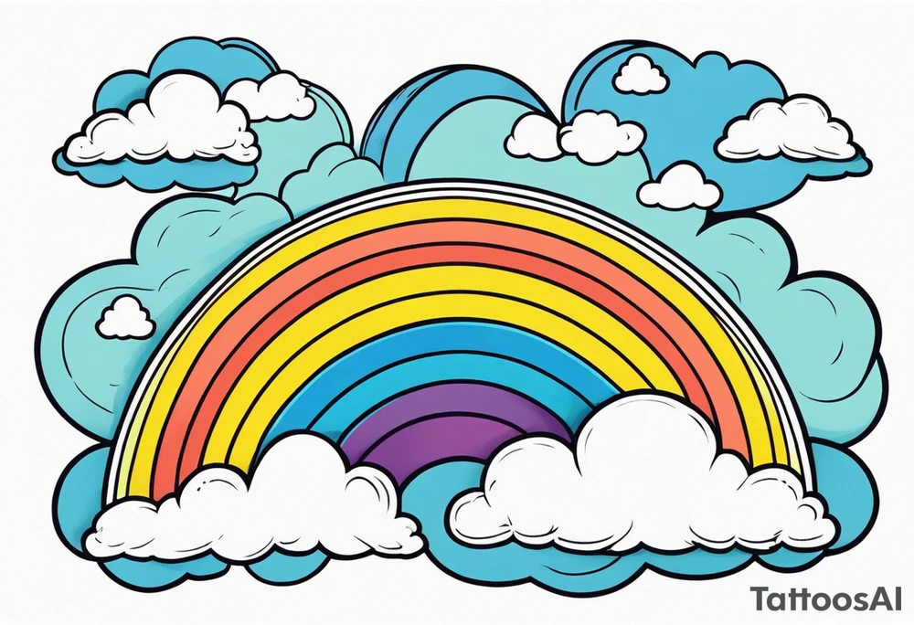 rainbow in clouds

old school vintage simple traditional design 



bold color simple tattoo idea