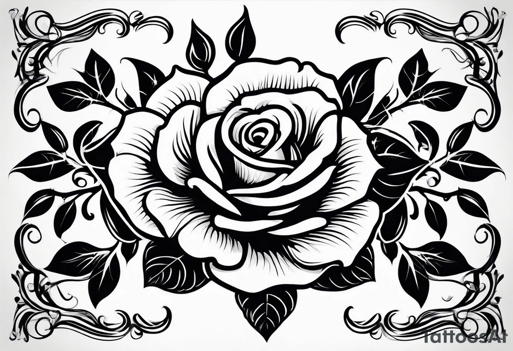 Sexy rose tattoo idea