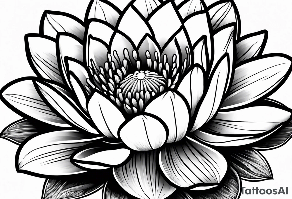 One water lily flower and one tulip tattoo idea